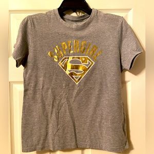 Grey Under Armour Super Girl T-Shirt YXL